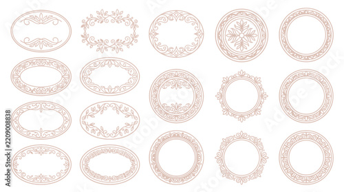 Ornate Decorative Frames and Borders Set - Isolated Elements