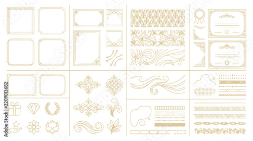 Ornate Design Elements Collection: Frames, Borders, Ornaments, Wreaths