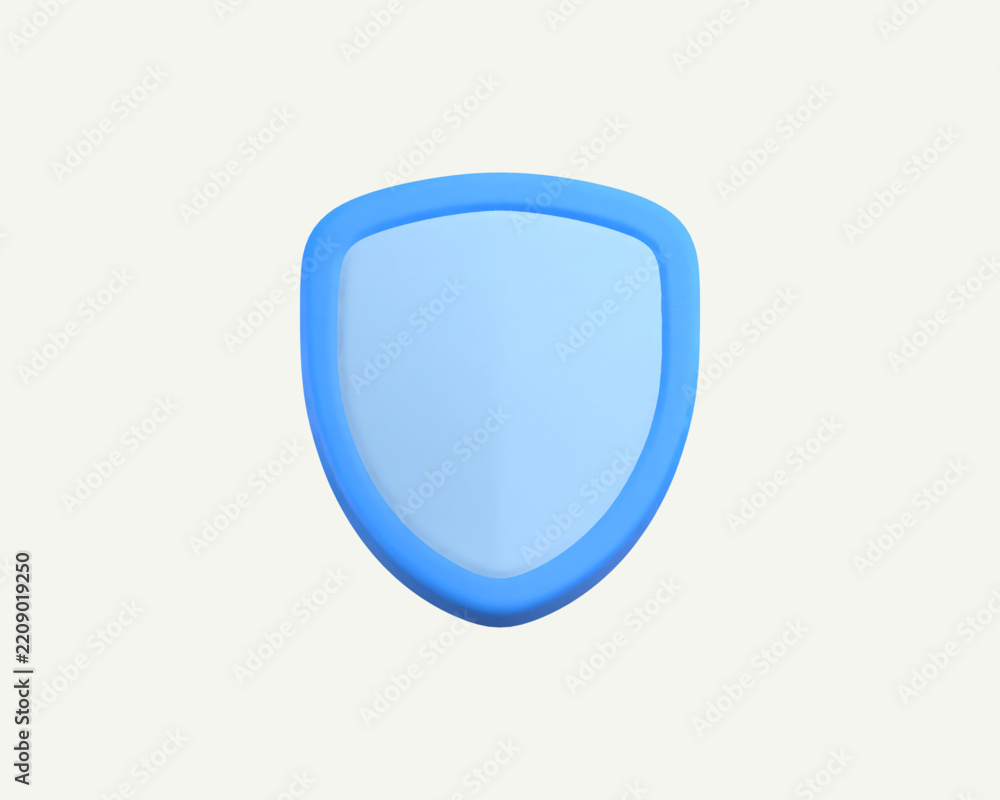 Obraz premium Vector Illustration of a 3d Shield Icon