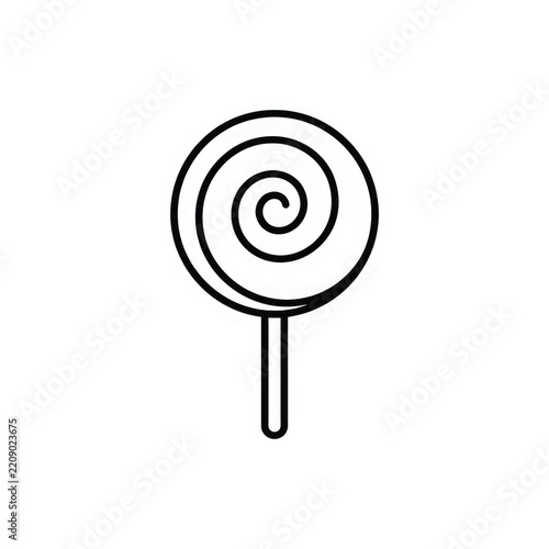 Swirled lollipop candy stick isolated on transparent background