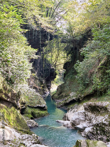 river gorge in Martvili Canyon, Georgia
