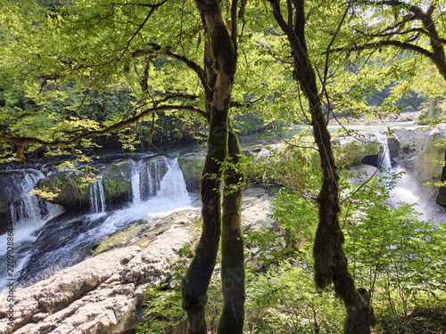 Water cascades in Martvili Canyon, Georgia
