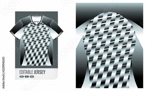 Modern Soccer Jersey Uniform with Woven Grid Pattern