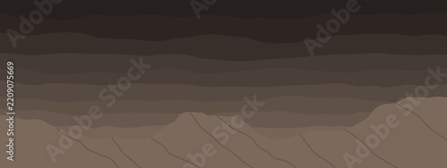 Abstract soil and rock layers cross section