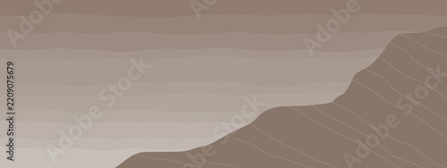 Abstract soil and rock layers cross section