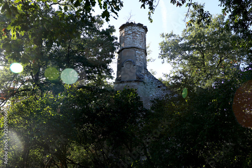 Ruins of a 12th-century medieval church in Hungary. Village of Ódörögd, Balaton Uplands, Western Hungary