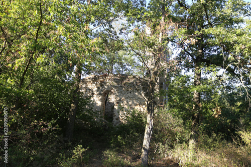 Ruins of a 12th-century medieval church in Hungary. Village of Ódörögd, Balaton Uplands, Western Hungary