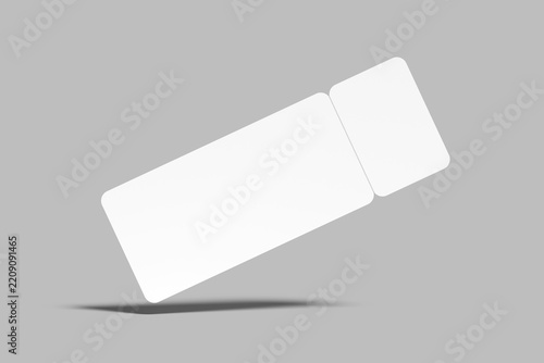 Ticket Blank 3D Render Mockup

