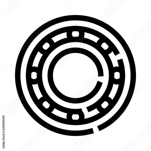 Ball bearing functioning as a crucial mechanical component, facilitating smooth rotation and reducing friction in various engineering and industrial applications with precision and durability