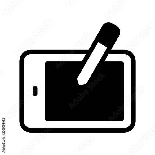 Graphic Tablet Icon Vector Symbol Design Illustration