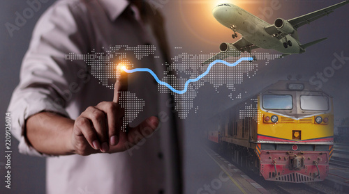 Efficient logistics network managing goods, transportation, delivery, and supply chains.