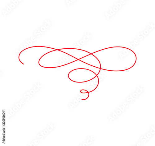 Red Swirl Ornament