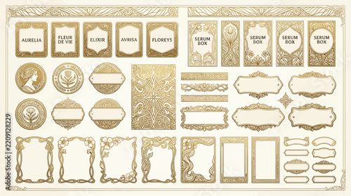 Vintage Ornamental Frames and Labels, Decorative Elements