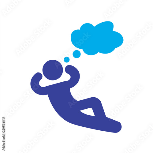 relax icon. simple flat colored vector