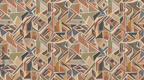 Abstract geometric shapes seamless pattern