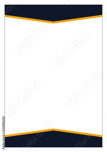 Professional certificate template with dark blue and orange chevron borders for business awards.