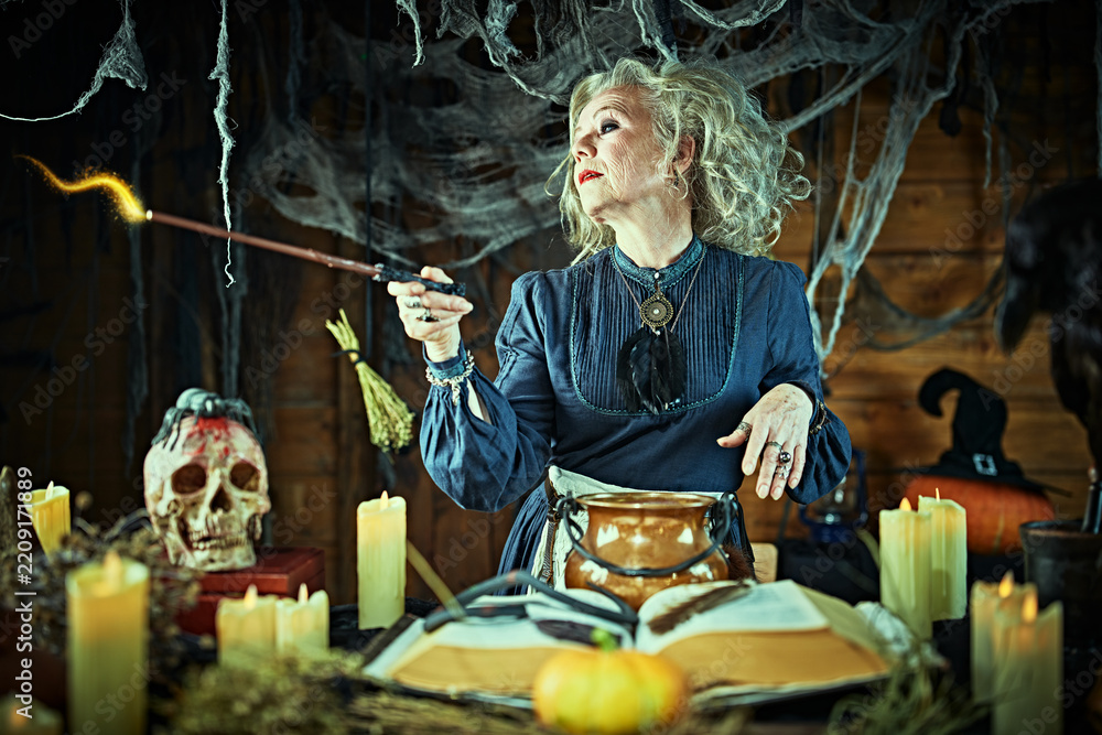 Obraz premium Brewing Potion Witch