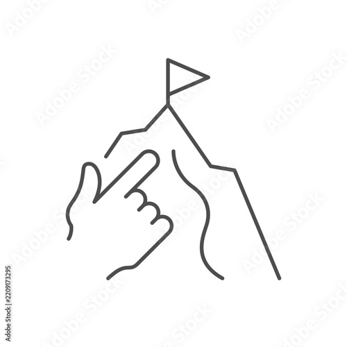 Personal aim line outline icon