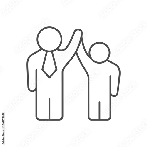 Business success line outline icon