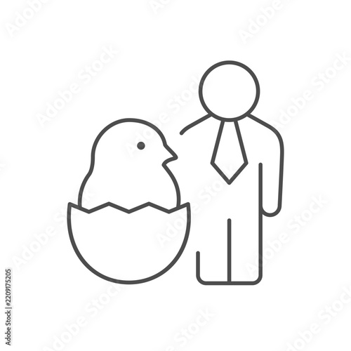 Business trainer line outline icon