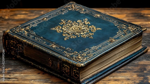 Vintage Ornate Blue Book.