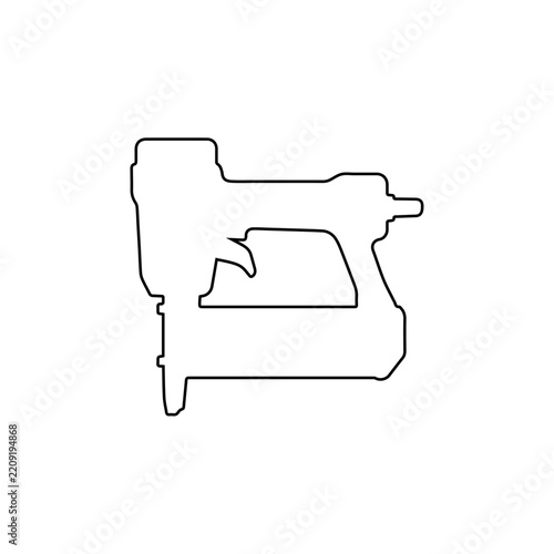 nail gun outline icon power tool construction equipment illustration