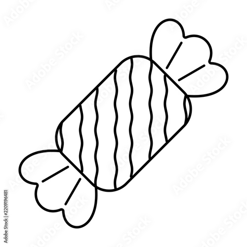 Candy Outline Icon Illustration, Unique halloween festival elements perfect for complementing designs, decorations, prints and more
