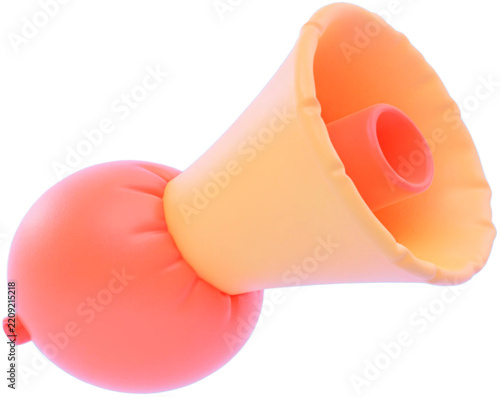 3D megaphone illustration without background