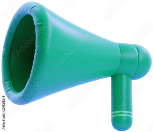 3D megaphone illustration without background