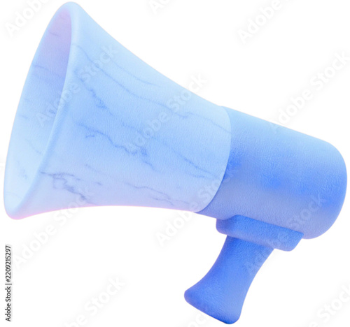 3D megaphone illustration without background