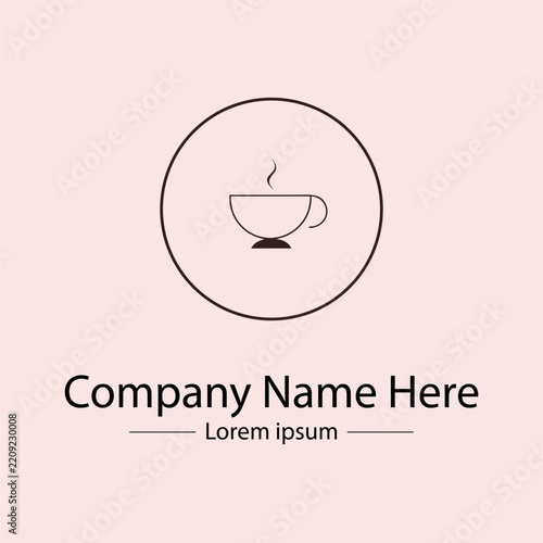 Minimal coffee shop logo design