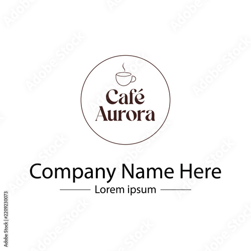Minimal coffee shop logo design
