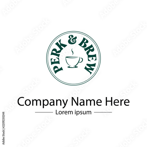Minimal coffee shop logo design