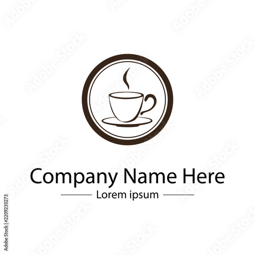 Minimal coffee shop logo design