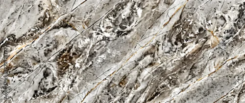 Panel kuchenny z motywem Textured marble surface with dramatic black patterns and fine gold veins creates a bold luxurious background for premium design