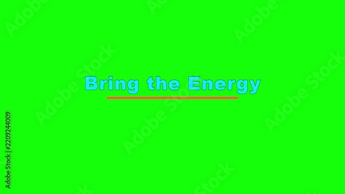 Bring the Energy Spring Pop Text Animation on Green Screen