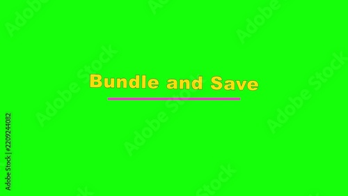 Bundle and Save Underline Draw Text Animation on Green Screen