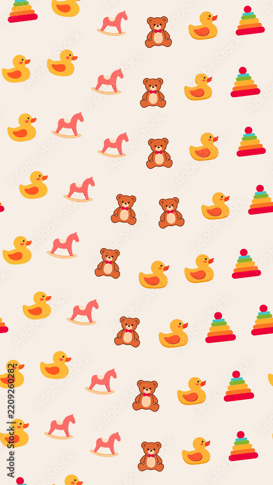 Obraz premium Pattern of children's toys