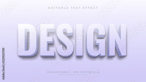 Design 3d vector text effect with realistic style