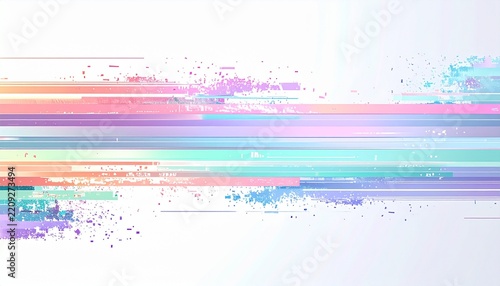 白背景のデジタルグリッチ背景