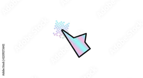 Colorful cursor icon symbol.