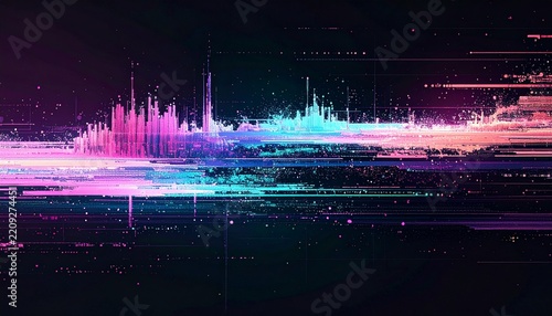 デジタルグリッチ背景