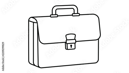 Briefcase Icon: A simple line drawing of a classic briefcase, representing business, travel, and professional endeavors.