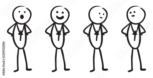 hand drawn stick figure with hands on hips wearing a cross. christian. crucifix. religion.