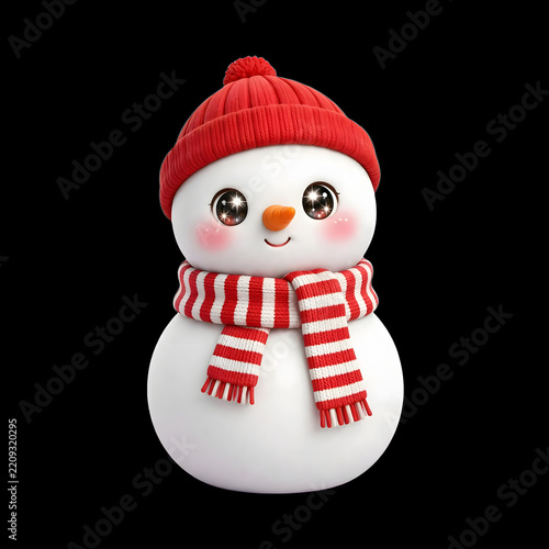 snowman on black