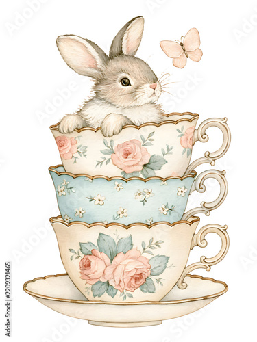 easter bunny and easter eggs