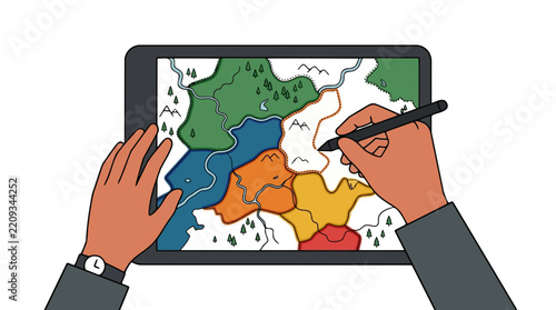 Digital map creation of Amazonian regions showcasing biodiversity and indigenous culture for conservation efforts