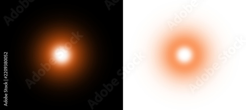 Glowing circular light spot, sun flare halo overlay, bright golden sun light, warm glowing aura png, soft ambient blur orb, orange radial lens flare, transparent sunset flash, fiery spotlight glow