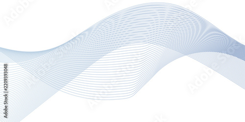 Abstract blue bland minimal wave dynamic line flow sound futuristic. swoosh speed line music and science transparent line colorful gradient flowing background.