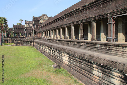 ruined khmer hindu and buddhist temple (angkor wat) in angkor in siem reap in cambodia 